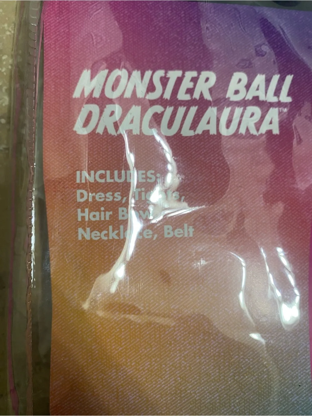 Monster High Kids Draculaura Monster Ball Girls Pink Lace Halloween Costume L